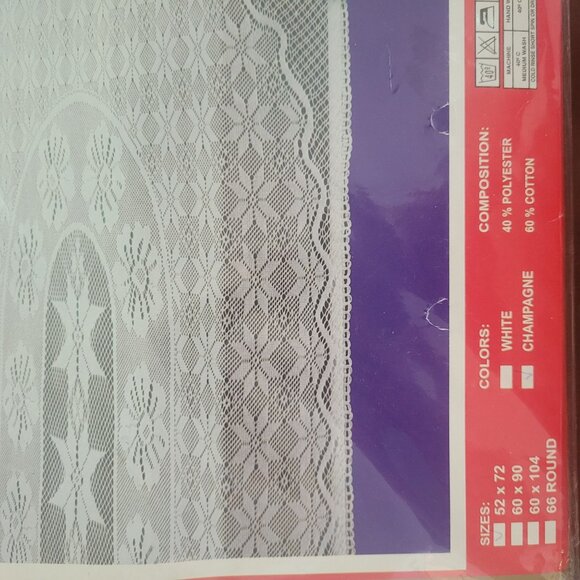 Europa Collection Gloria Tablecloth Champagne Color 60% Cotton 40% Polyester 52x - Picture 3 of 5